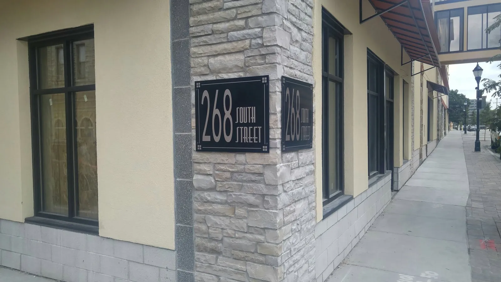 Exterior Signs — Address plaques at 268 South Street