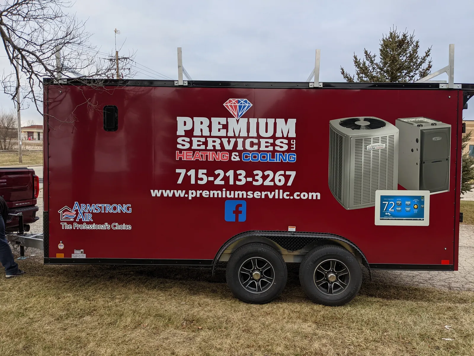 Vehicle Graphics — Full trailer wrap for Premium Services Heating & Cooling